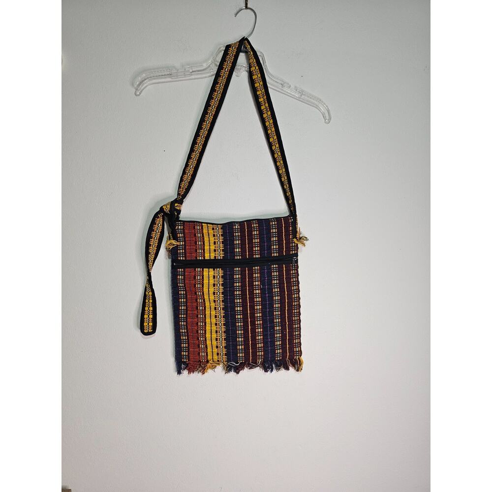 Guatemalan Hand Woven Mochila Crossbody Bag Medium Colorful Boho Festival New